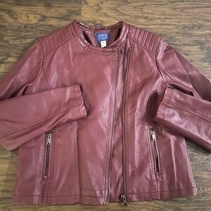 Simply Styled Burgundy Leather Jacket